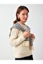 Off-White Shawl Scarf Detailed Round Neck Knitwear Sweater - 4