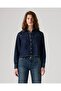 Women's Dark Blue Jean Shirt 005Dw-0000 - 2