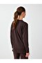Bitter Brown Crew Neck Relaxed Fit Long Knit Sweater - 5