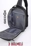 Black Waterproof 3-Compartment Men's Crossbody Chest and Single Shoulder Bag Bodybag Daily Hand and Back Bag - 6