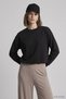 Elastic Waist Crop Sweatshirt 979 Black - 2