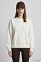 Bisiklet Yakalı Basic Oversize Sweatshirt 954 Ekru - 2