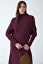 Asymmetrical Cut Casual Sweater Knitwear Double Set Mürdüm 9489-Tk - 5