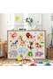 Twisso 5pcs Mix Wooden 3D Peg Puzzle Set for Kids, Animal, Number & Vehicle Puzzle Boards, Montessori Educational Learning Toy, Fine Motor Skills, Hand Eye Coordination Activity for Boys & Girls - 4