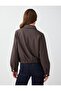Brown Plaid Patterned Canvas Jacket with Pocket Detail - 5