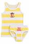 Girl's 2-Piece Underwear Set, Yellow and White Striped Ice Cream and Cute Cow Print, 2-Piece Undershirt and Panties Set, Cotton Kids' 2-Piece Set, Patterned 2-Piece Underwear, Gift Underwear 2Tkm-17-Sb