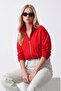 Half Elastic Zippered Jacket - 2