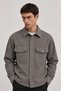 Regular Men's Shirt Jacket with Pockets and Snap Fasteners |   Mew1210319-1
