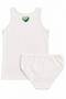 Girl's 2-Piece Underwear Set, Off-White Rabbit Ribbon Front and Heart Back Print, 2-Piece Tank Top and Panties Set, Cotton Kids 2-Piece Set, Patterned 2-Piece Underwear, Gift Underwear 2Tkm-16-B - 2