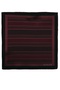Hand Made 8 cm Striped Pattern Red Claret Red Color Handkerchief Tie - 5
