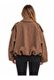Women's Suede Look Oversized Short Jacket - 2