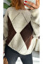 Premium Trend Baklava Patterned Wool Sweater - 4