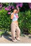 Wide Leg Women's Beige Low Waist Beige Barrel Jean Pants Baggy Y2K Loose Fit Denim - 4
