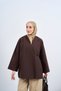 Women's V-Neck Single Button Jacket Brown