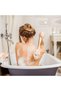Shower Brush Natural Horsehair Anti-Cellulite Back Cleaning Horsehair Brush Detachable Handle Shower Loofah Shower Brush - 4