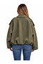 Women's Suede Look Oversized Short Jacket - 2