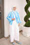 Blue Zippered Jacket with Elastic Sleeves - 4