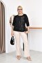Embroidered Stoned Glitter Cotton Mercerized Sweater - 2