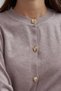 Gold buttoned knit cardigan - 2
