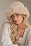 Plush Bucket Hat Women's Furry Hat Premium Adjustable Beige - 2