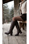 Women's Below the Knee Cream Heeled Shiny Detailed Zippered Leather Look Long Boots - 5