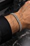 Steel Double Row Men's and Women's Bracelet 19 cm - 2