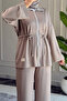 6721 - Stylish, Comfortable, Loose Viscose Soft Modal Fabric, Waist Drawstring Detail, Zippered Women's Set - 5
