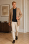 Men's Long Sleeve Crew Neck Hair Braided Timeless Classic Stylish Elegant Soft Textured Casual Black Knitwear Sweater - 2