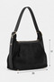 Esla Suede Women's Belt Strap Baguette Shoulder Bag - Black - 4