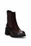 D26Kb-1945 Women's Genuine Leather Heeled Boots Brown - 2