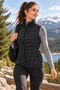 Women's Black Sports Vest Quilted Lightweight Zippered Casual Model