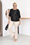 Embroidered Stoned Glitter Cotton Mercerized Sweater - 4