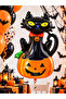Halloween Black Cat and Pumpkin Foil Balloon Halloween Party Decoration - 6