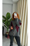 Premium Trend Baklava Patterned Wool Cardigan - 5