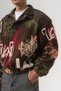 Graffititag Patterned Zippered Plush Men's Sweatshirt - 2