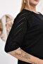 Embroidered Stoned Glitter Cotton Mercerized Sweater - 8
