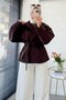 Premium Mngo Model High Collar Belted Jacket - Brown - 6