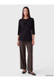 Lcw everyday black crew neck blouse with stone detail - 2