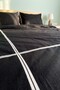 Carven Black 100% Cotton Double Duvet Cover Set - 4 Pieces - 3