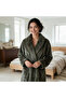 Wellsoft Şalyaka Unisex Dressing Gown (Zik-Zak Pattern) Khaki - 6