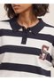 Snoopy Sweatshirt with Button Placket - 4