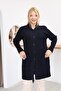Plus Size Long Knit Cardigan with Pockets - 2