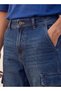 Denim Relaxed Fit Cargo Jeans - 4