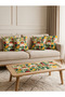 Retro Watermelon Fruit Patterned Double-Sided Suede 5-Piece Living Room Set - 4 Throw Pillows (43X43 cm) + Runner (140X40 cm) - 2