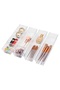 16-Piece Clear Plastic Drawer Organizer Trays, Makeup Vanity Kitchen Storage Bins - 5