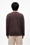 Men's Traveller Printed Oversize Long Sleeve T-Shirt Brown - 3