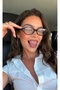 Women's Blueblock Noir Oval Blue Light Protection Glasses Screen Glasses Brown |   Case and Cleaning Cloth as a Gift
