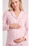 Likapa Front Buttoned Maternity Long Sleeve Pajama Set - 3