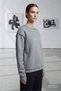 Women's Gray Reverse Stitch Detailed Crew Neck Sweatshirt - 2
