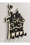 Home Sweet Home Mdf Wall Key Hanger with 4 Hangers 19X21 cm - 3